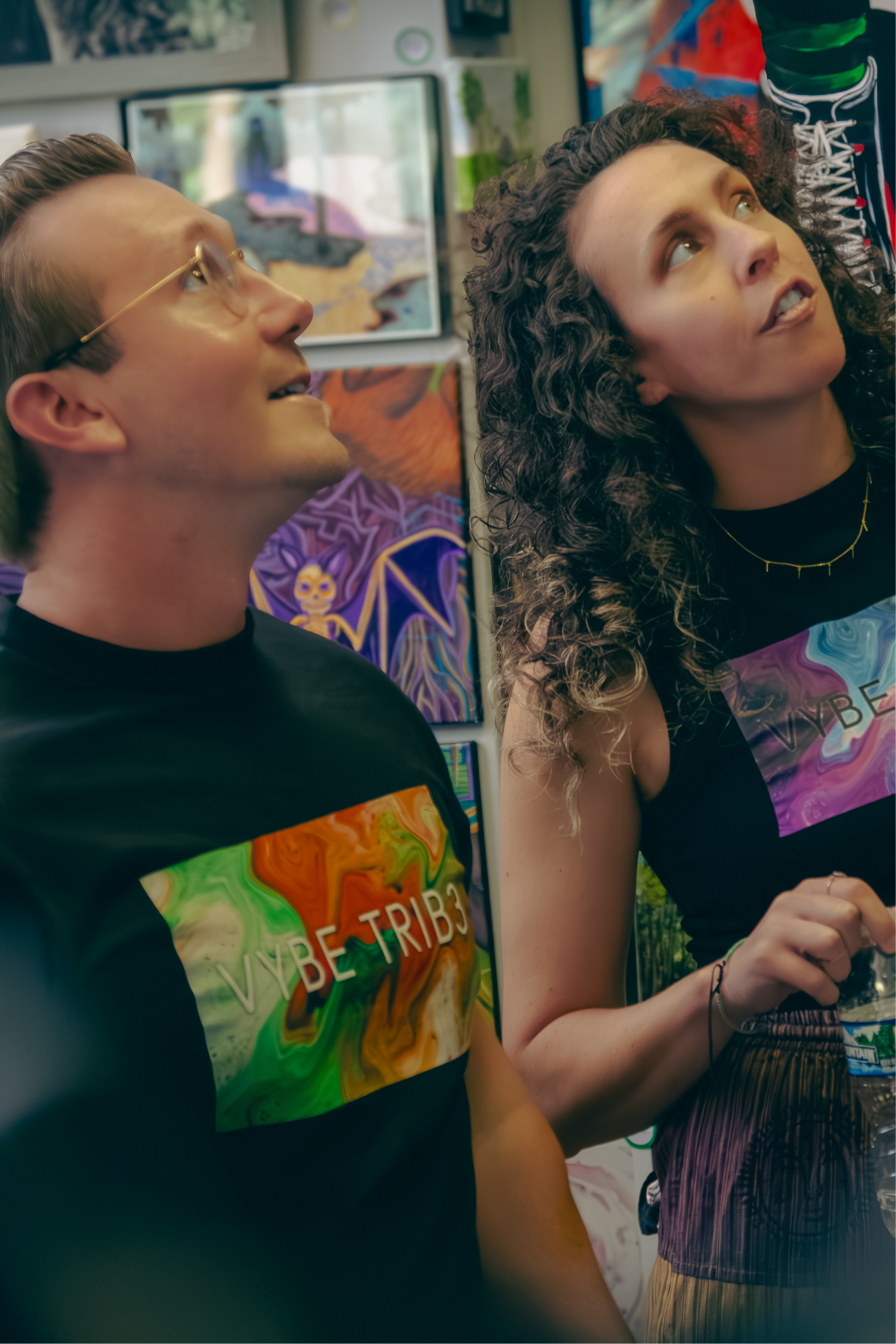 Vybe Trib3 Vibrant Earth tone Logo Tee