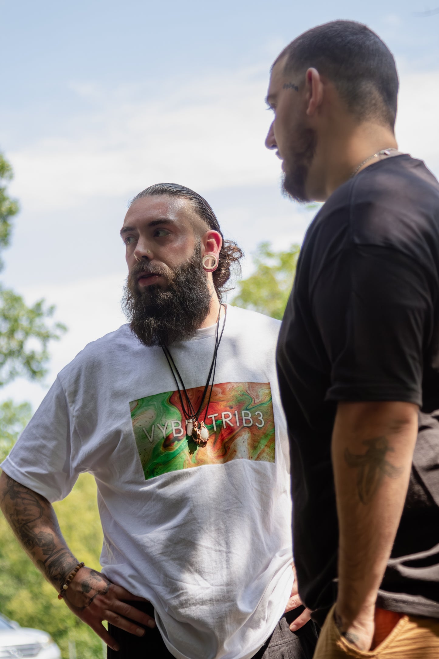 Vybe Trib3 Vibrant Earth tone Logo Tee
