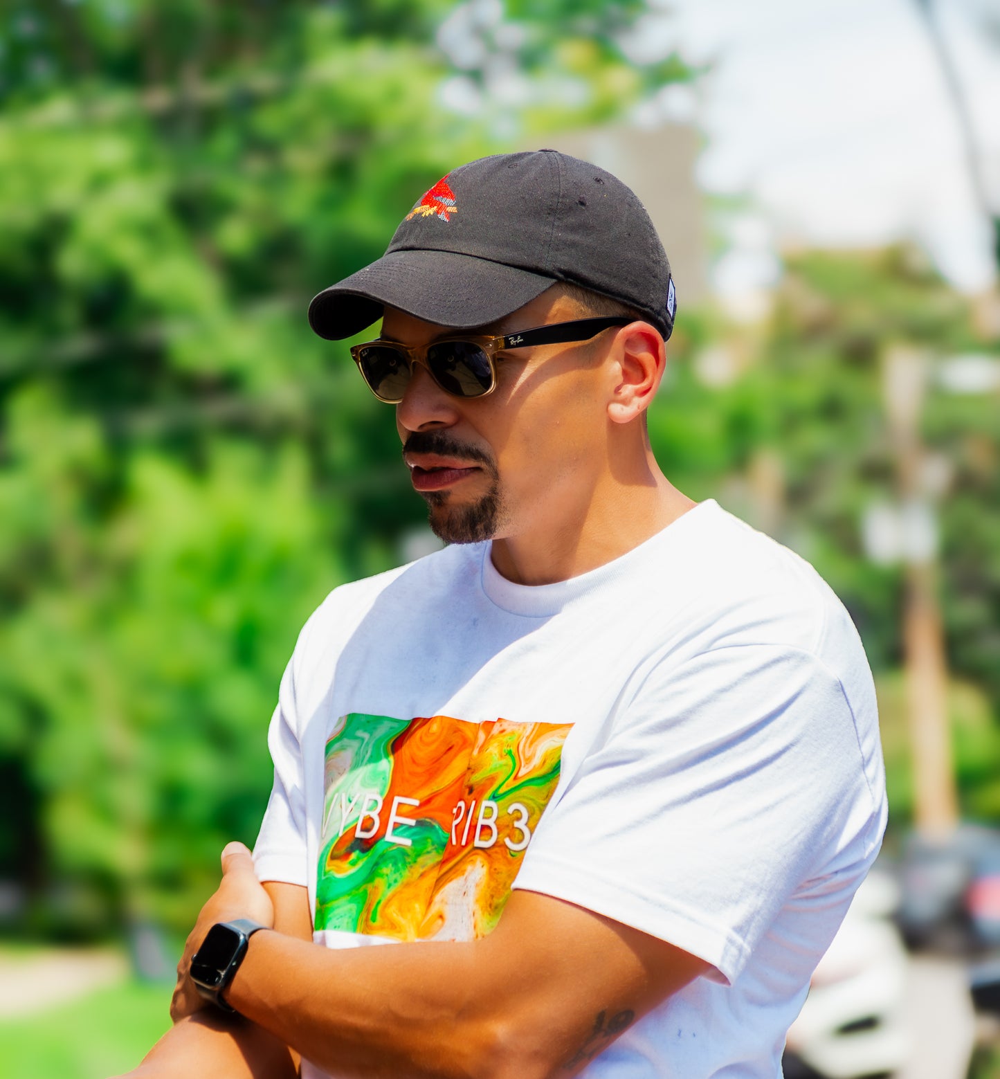 Vybe Trib3 Vibrant Earth tone Logo Tee